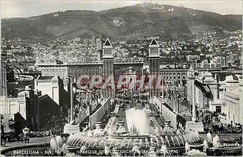 Cartes postales moderne Barcelona Parque de Montjuich Entrada Prinicipal Talleres A Zerkowitz Fotografo Barcelona