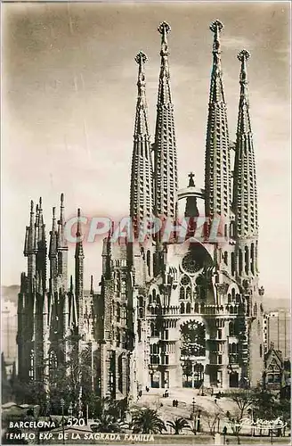 Cartes postales moderne Barcelona Templo Exp de la Sagrada Famila Talleres A Zerkowitz Fotografo Tel Barcelona Prohibida