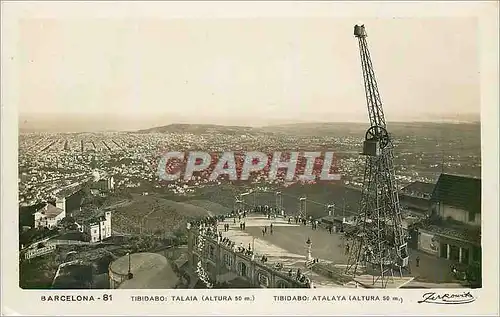 Cartes postales moderne Barcelona Tibidabo Talaia Altura Tibidabo Atalaya Altura Ediciones Zerkowitz Fotografo Barcelona