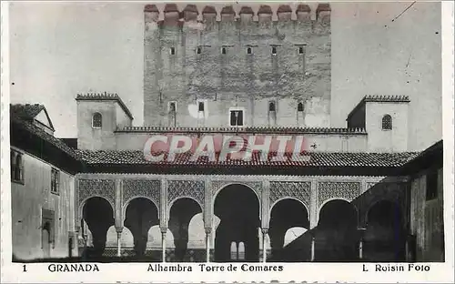 Cartes postales moderne Granada Alhambra Torre de Comares L Roisin Foto