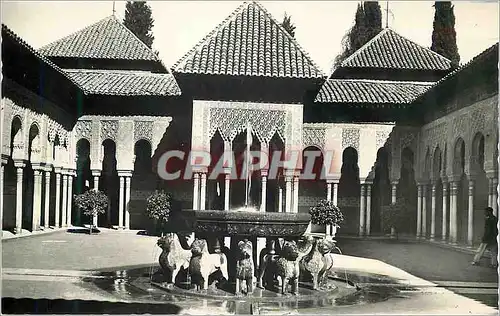 Cartes postales moderne Granada Alhambra Patio de los Leones Alhambra La Cour des Lions Ediciones Arribas Zaragoza Prohi