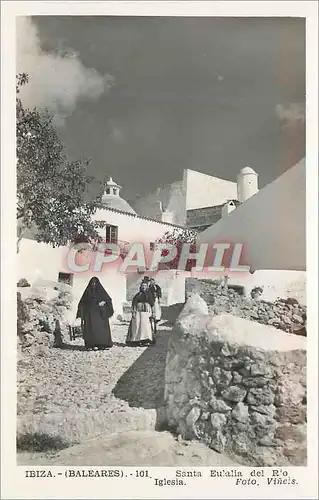 Cartes postales moderne Ibiza Baleares Santa Eulalia del Rio Iglesia Foto Vinets