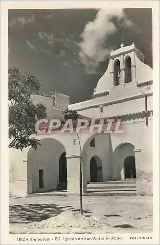 Moderne Karte Ibiza Baleares Iglesia de San Antonio Abad Fot Vinets