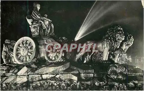 Moderne Karte Madrid Fuente de la Cibeles Fontaine de la Cibeles