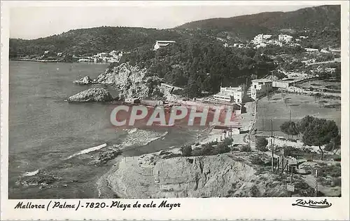 Cartes postales moderne Mallorca Palma Playa de cala Mayor Cliches Tiraje Talleres Zerkowitz Barcelona Reproduccion proh