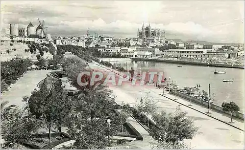 Cartes postales moderne Mallorca Palma Vista desde Paseo Maritimo Foto Casa Planas Telefono Palma Depositol Legal Reprod