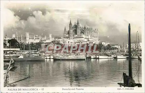 Moderne Karte Palma de Mallorca Detaille del Puerto Fot P Guilera Palma Mallorca