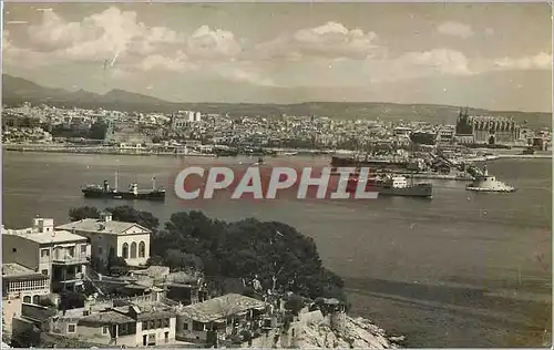 Cartes postales Palma de Mallorca Vista general y El Corp Mari Foto Edicion Truyol Prohibida la reproduccion