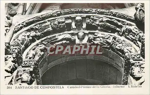 Ansichtskarte AK Santiago de Compostela Catedral Portico de la Gloria Infierno L Roisin Foto