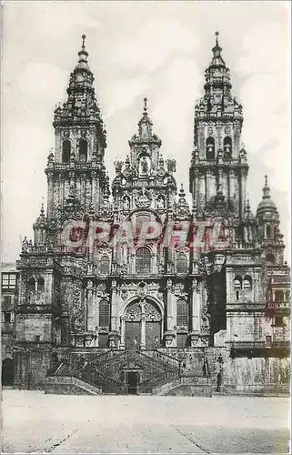 Cartes postales Santiago Catedral Fachada del Obradoiro Heliotipia Arribas Espanola Madrid