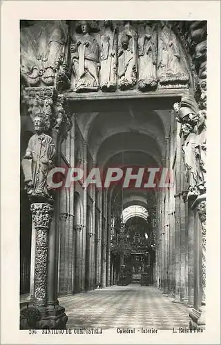 Cartes postales Santiago de Compostela Catedral Interior L Roisin Foto 25 Jun 53