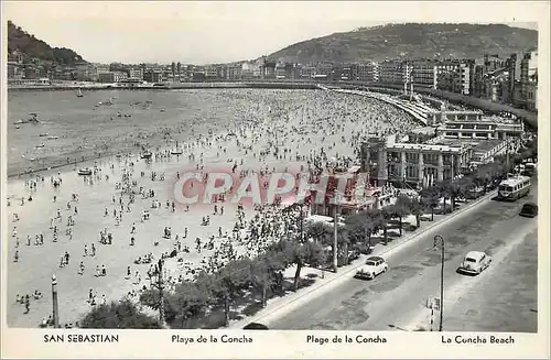 Ansichtskarte AK San Sebastian Playa de la Concha Plage de la Concha San Sebastian Magnifica Playa Manifestacione