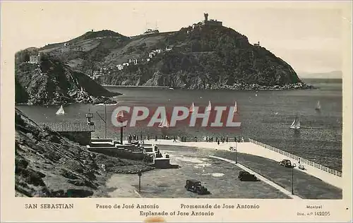 Cartes postales San Sebastian Paseo de Jose Antonio Promenade de Jose Antonio Espana Manipel