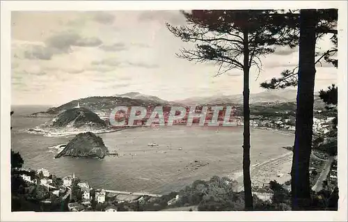 Cartes postales San Sebastian Vista general desde Igueldo Vue generale depuis Igueldo Galarza V Pradera Prohibid