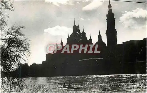 Ansichtskarte AK Zaragoza El Pilar Rio Ebro La Pilar et Fleuve Ebro Ediciones Sicilia Zaragoza Prohibida la repro