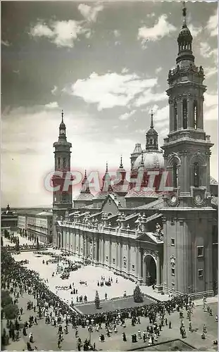 Ansichtskarte AK Zaragoza Plaza de las Catedrales Ediciones Sicilia Zaragoza Prohibida la reproduccion