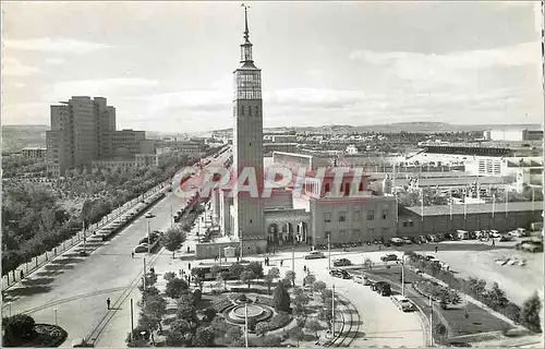 Cartes postales Zaragoza Feria de Muestras y Paseo Isabel la Catolica Prohibida la reproduccion Ediciones Sicili