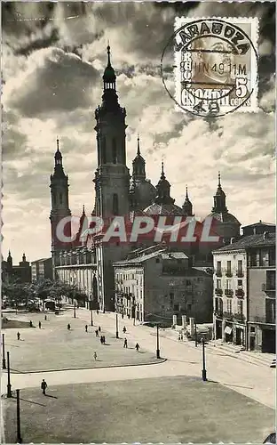 Cartes postales Zaragoza Aspecto parcial de la Aveni da de las tedrales y Templo del Pilar Ediciones Garcia Gara