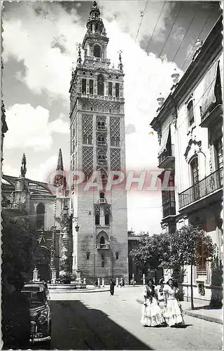 Cartes postales moderne Sevilla La Giralda Ediciones Sicilia Zaragoza Prohibida la reproduccion