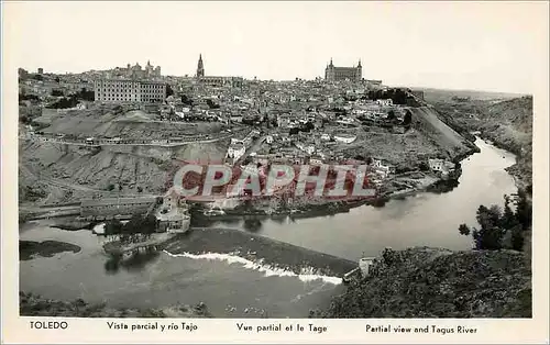 Cartes postales moderne Toledo Vue partial et le Tage