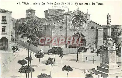Ansichtskarte AK Avila Iglesia San Pedro Monumento a Sta Teresa