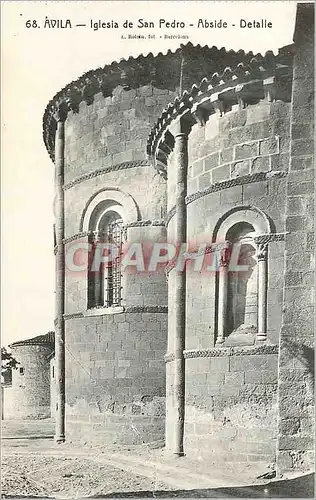 Cartes postales Avila Iglesia de San Pedro Abside Detalle