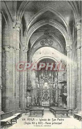 Ansichtskarte AK Avila Iglesia de San Pedro Nave Principal