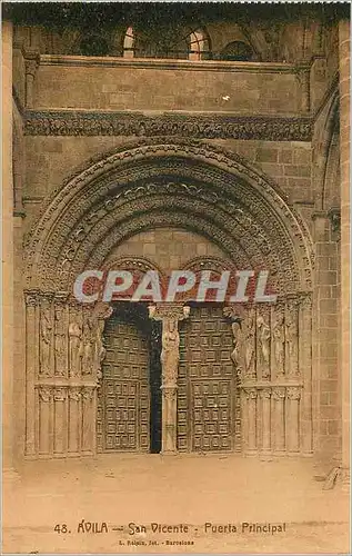 Ansichtskarte AK Avila San Vicente Puerta Principal