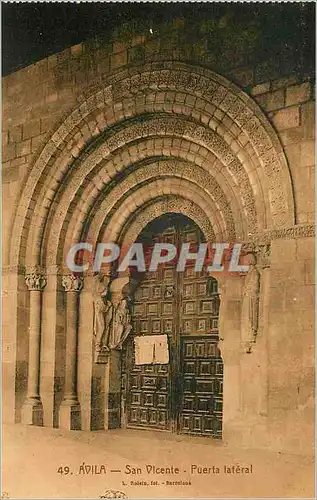 Cartes postales Avila San Vicente Puerta lateral