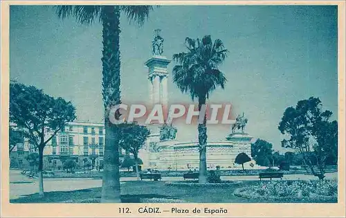 Ansichtskarte AK Cadiz Plaza de Espana