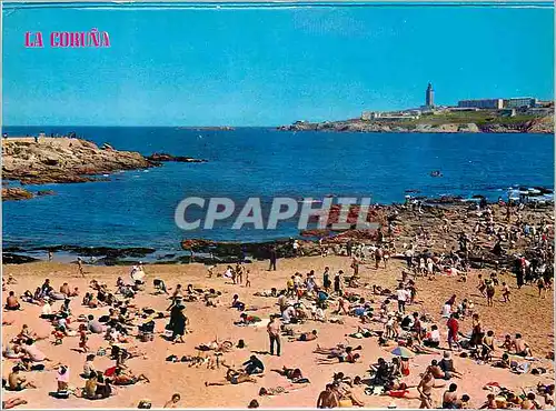 Cartes postales moderne La Coruna Plage de Riazor