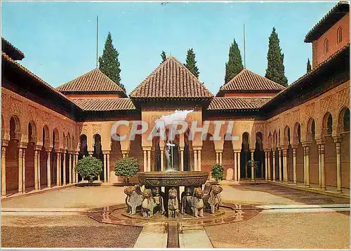 Cartes postales moderne Granada Alhambra Serie Cour des Lions