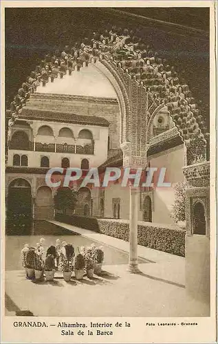 Cartes postales Granada Alhambra Interior de la Sala de la Barca