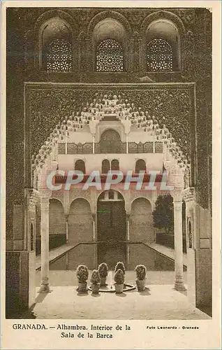 Ansichtskarte AK Granada Alhambra Interior de la Sala de la Barca