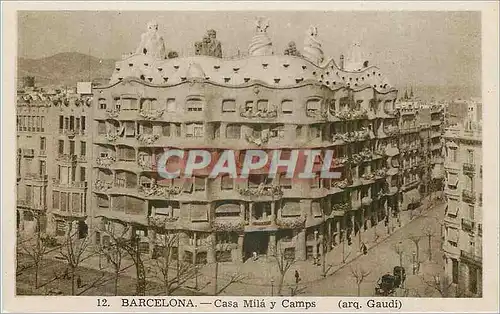 Cartes postales Barcelona Casa Mila y Camps