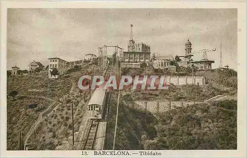 Ansichtskarte AK Barcelona Tibidabo Funiculaire Train
