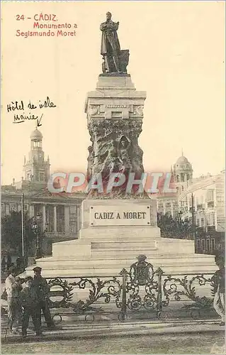 Cartes postales Cadiz Monumento a Segismundo Moret