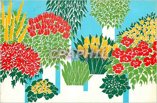 Cartes postales moderne Blomsterbuketter Gronne Studie ApS Pilestraede Copenhagen