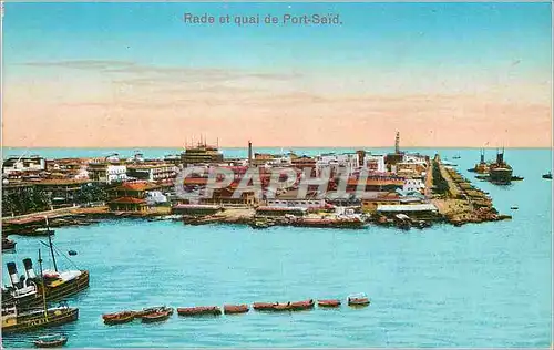 Cartes postales Rade et quai de Port Said