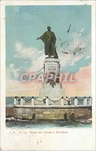 Cartes postales Statue de Lesseps a Port Said