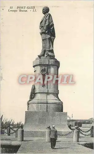 Cartes postales Port Said Lesseps Statue