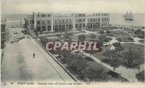 Cartes postales Port Said General view of Casino and Garden
