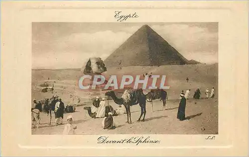 Ansichtskarte AK Egypte Devant le Sphinx