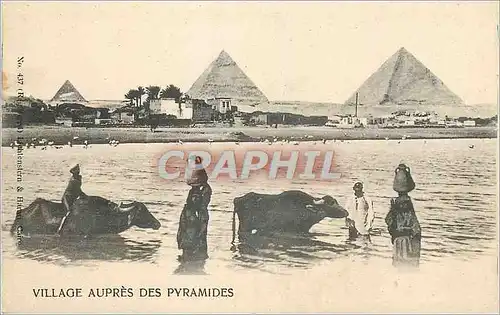 Cartes postales Village aupres des Pyramides Egypte