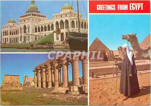 Cartes postales moderne Greetings from Egypt General view of Amun Temple at Kronak