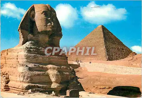 Moderne Karte Le Grand Sphinx et Kheops Pyramide