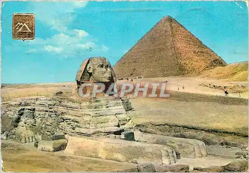 Cartes postales moderne The Great Sphinx of Giza and Keops Pyramid