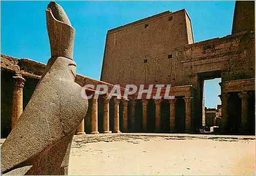 Moderne Karte Edfou Cour du Temple de Horus