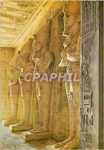 Moderne Karte Abu Simbel Salle des pillers dans le grand temple