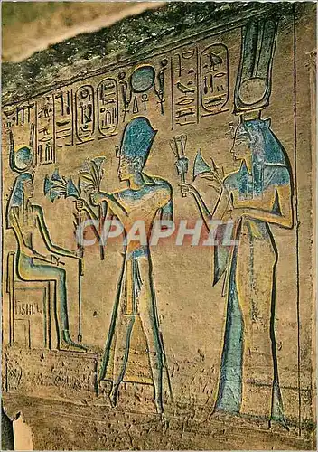 Cartes postales moderne Abu Simbel Petit Temple Offrandes a la deese Hathor